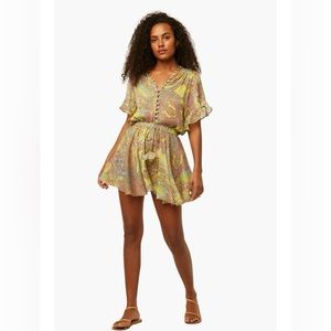 MISA Los Angeles ‘Kala’ Miniskirt - Yellow Paisley Print - M